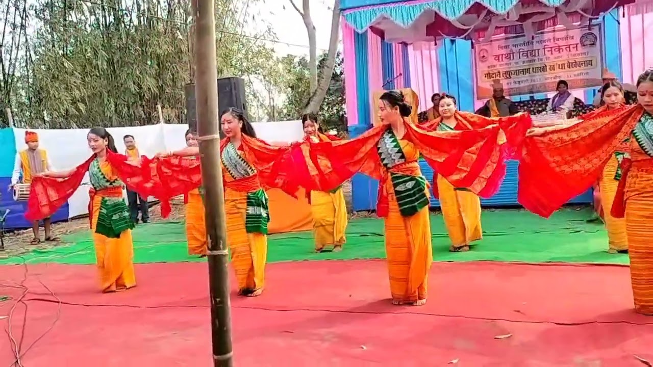 Bagurmba Dance Of Bodo| performed in Bathou Vidya Niketan, Halang Bazar