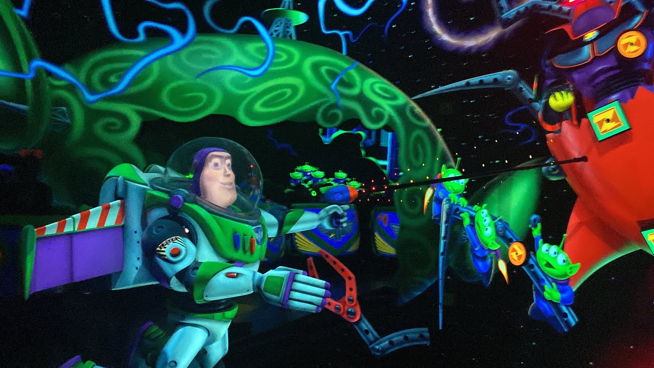 Buzz Lightyear Astro Blasters 1080p POV with Low Light Disneyland September 2023