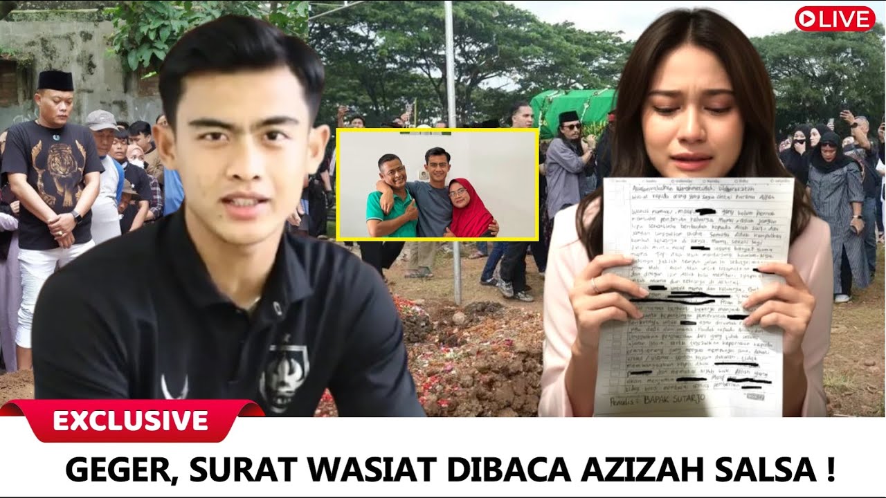 AZIZAH SALSA BERURAI AIR MATA MEMBACA SURAT WASIAT AYAH ARHAN YANG DITULIS SEBELUM MENINGGAL DUNIA