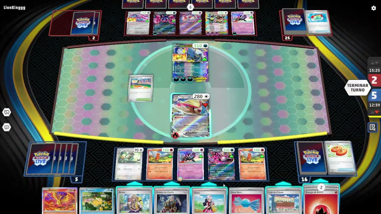 Mega Absol pos-rotação com 1732 de ranking no PTCG Live