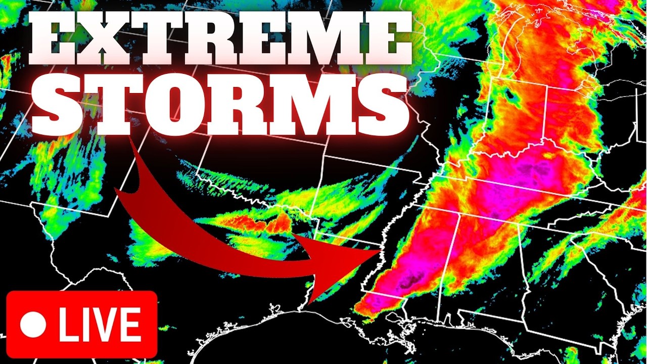 🔴BREAKING - MASSIVE Tornado & Damaging Wind Threat ONGOING! | LIVE Weather Coverage