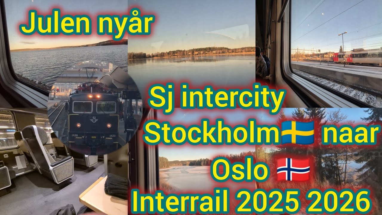 Jul & nyår interrail 25 26 deel Stockholm to Oslo met sj intercity dwars door Zweden naar Noorwegen