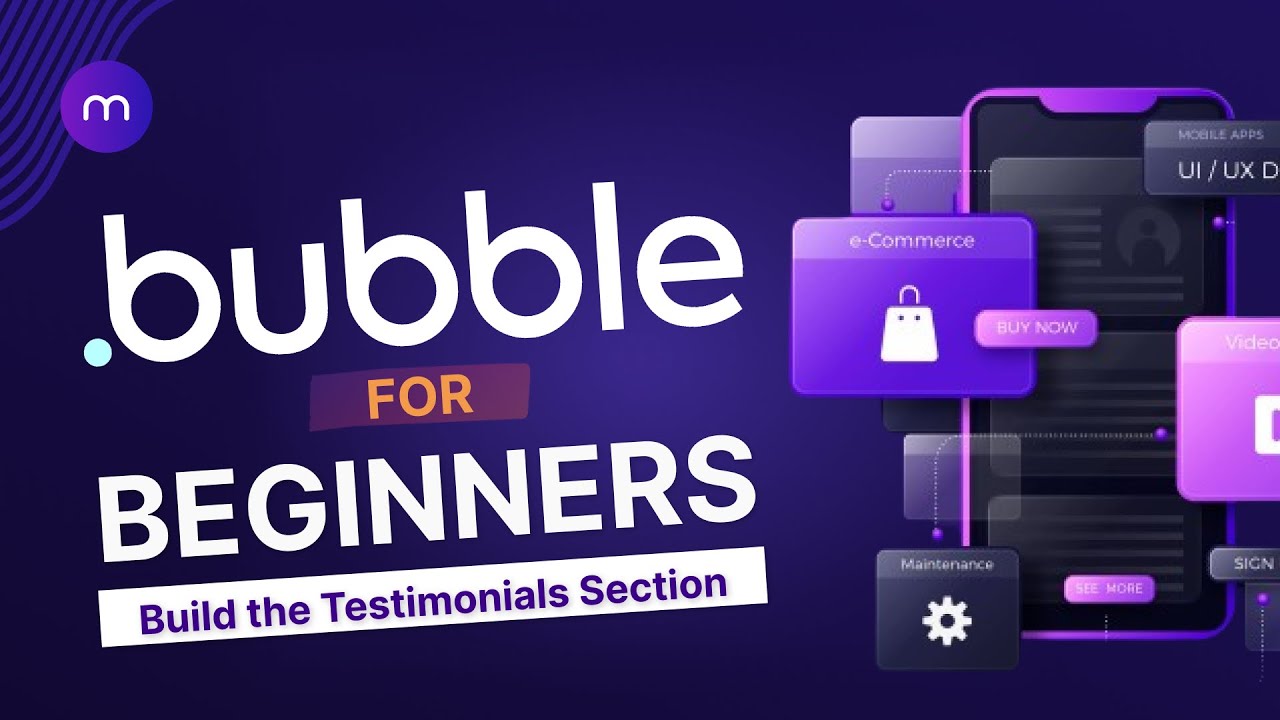 Bubble.io for Beginners 2026: Create a Testimonial Card with Star Ratings & Profile