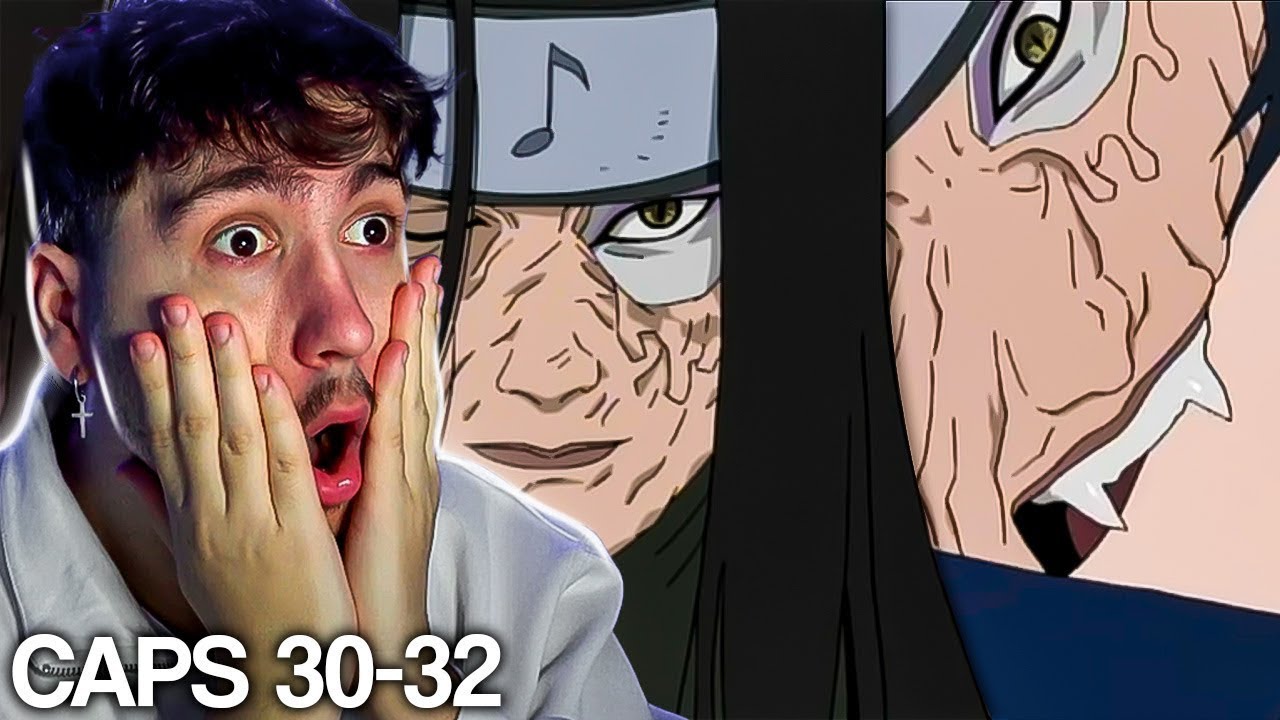 SASUKE VS OROCHIMARU 🐍   NARUTO CAPS 30 32 Audio Latino Reacción