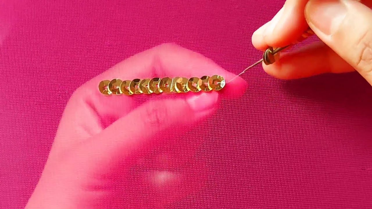 কারচুপি কাজের 3য় ধাপ /ঘরে বসে কারচুপি কাজ শিখুন  | karchopi Tutorial | hand embroidery tutorial