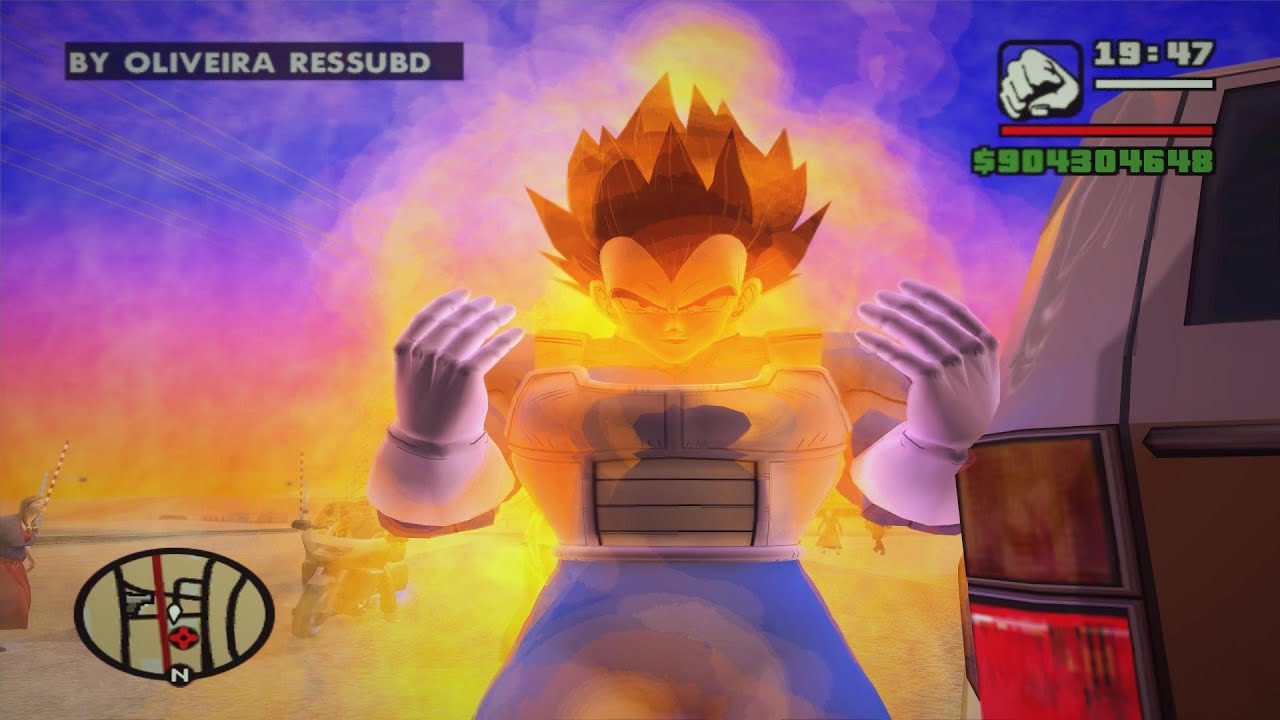 MOD DBZ TRANSFORMAÇÃO VEGETA SUPER SAYAJIN para gta san andreas by oliveira FULL HD 1080p