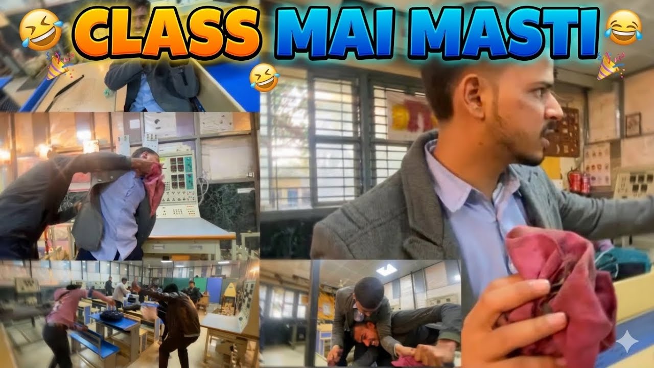 Class Mai Hui Paper Fight 😂🧻| iti class vlog #gaganvlogs08 |