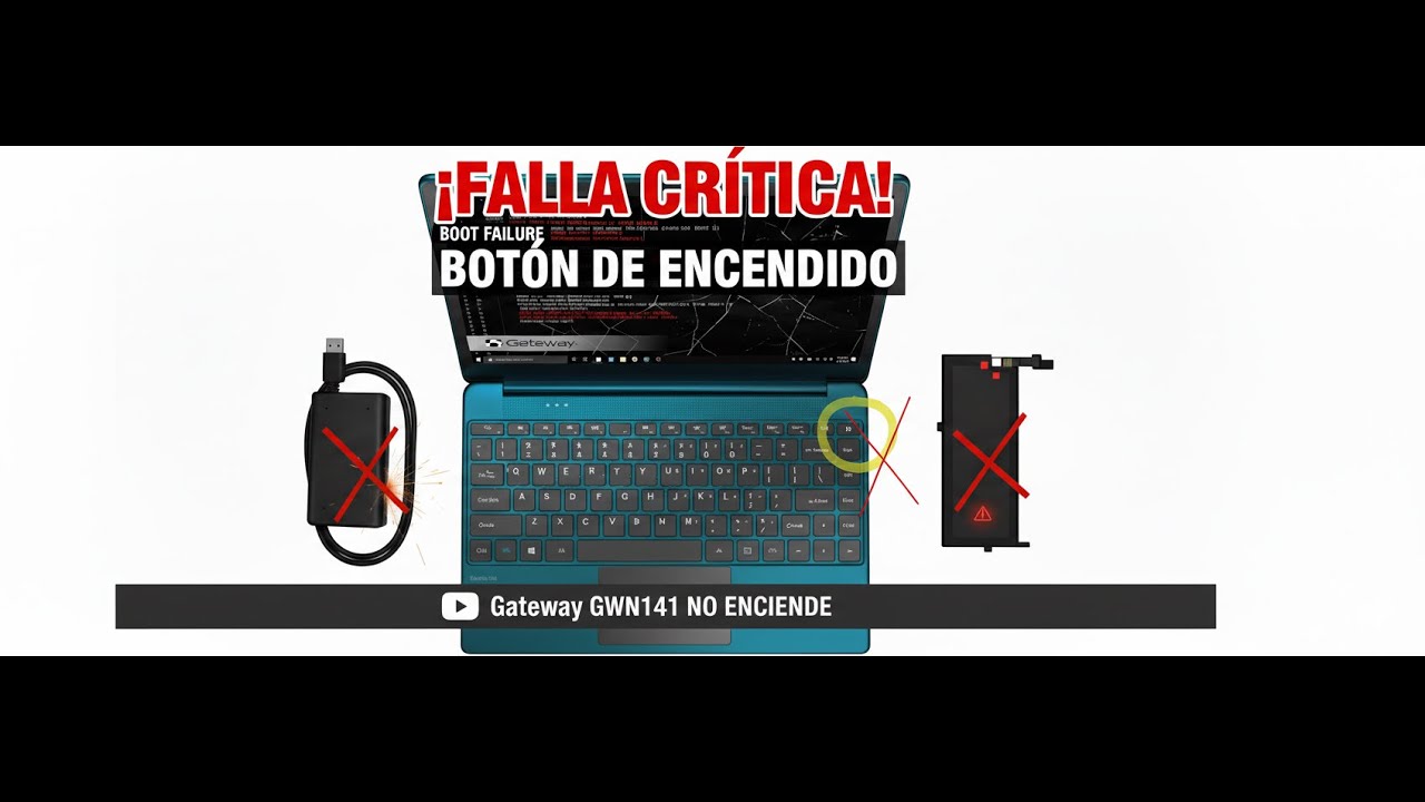 Botón de encendido GATEWAY cómo diagnosticar | Alternativa reparación