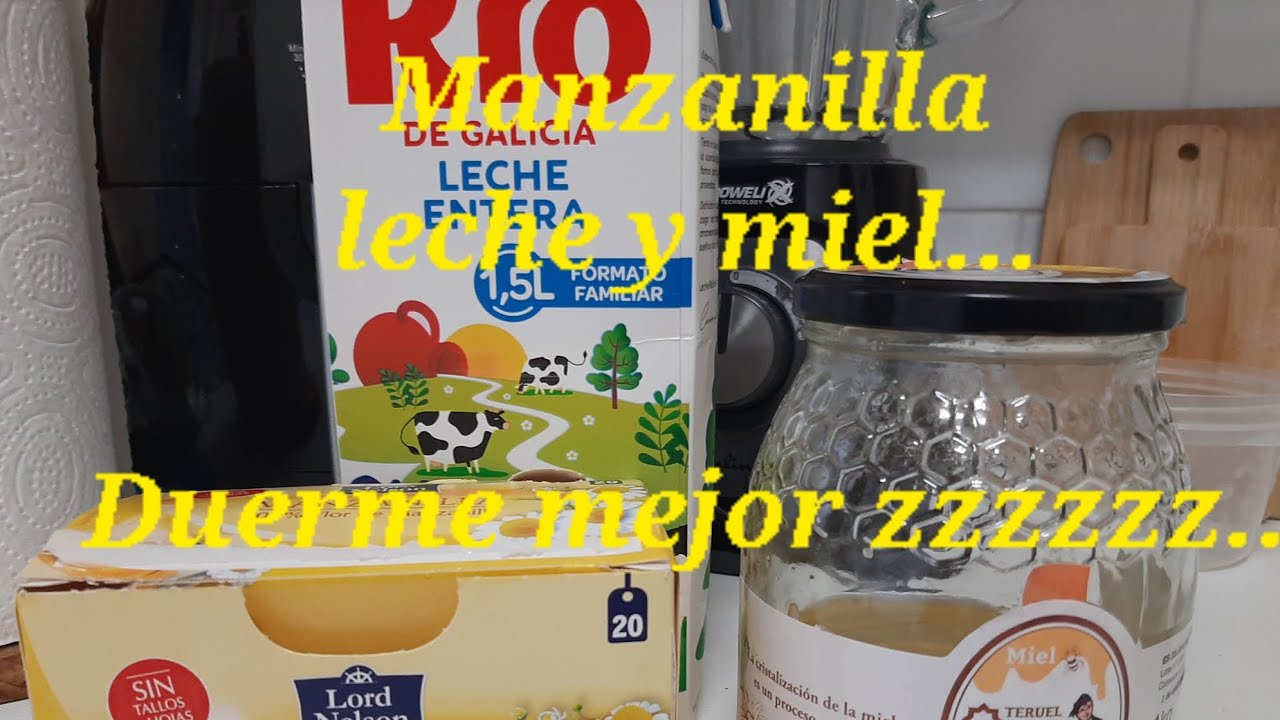 Infusión Manzanilla, Leche y miel para conciliar el sueño 😴