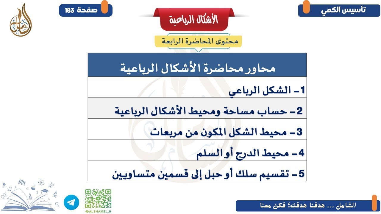 27 - الهندسة | الأشكال الرباعية |