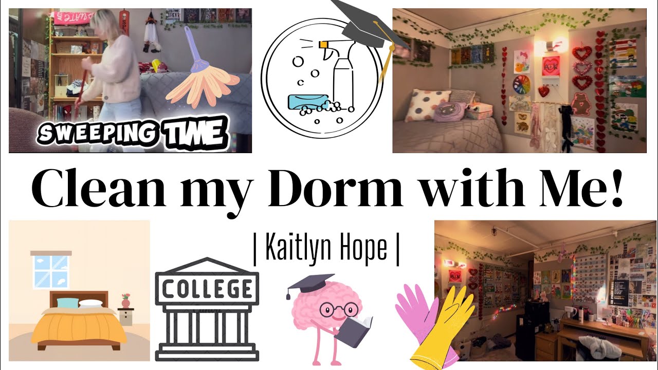Clean My College Dorm with Me!!!💕
