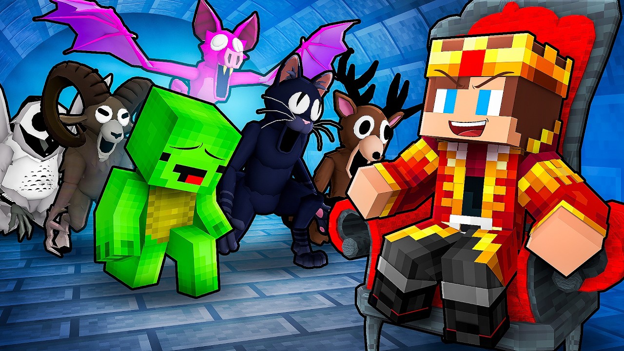 JJ and Mikey Became KING Of 99 NIGHTS IN THE FOREST in Minecraft - Maizen