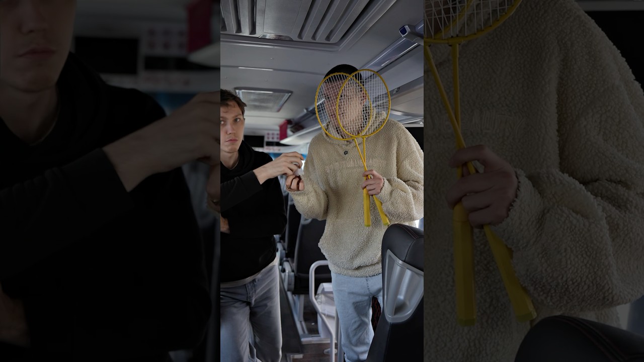 БАДМИНТОН ЧЕРЕЗ АВТОБУС..?🏸