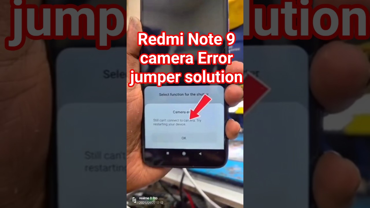 Redmi note 9 camera error jumper solution 🇮🇳#viral #smartphone #ytshorts #reels #shortsfeed #shorts