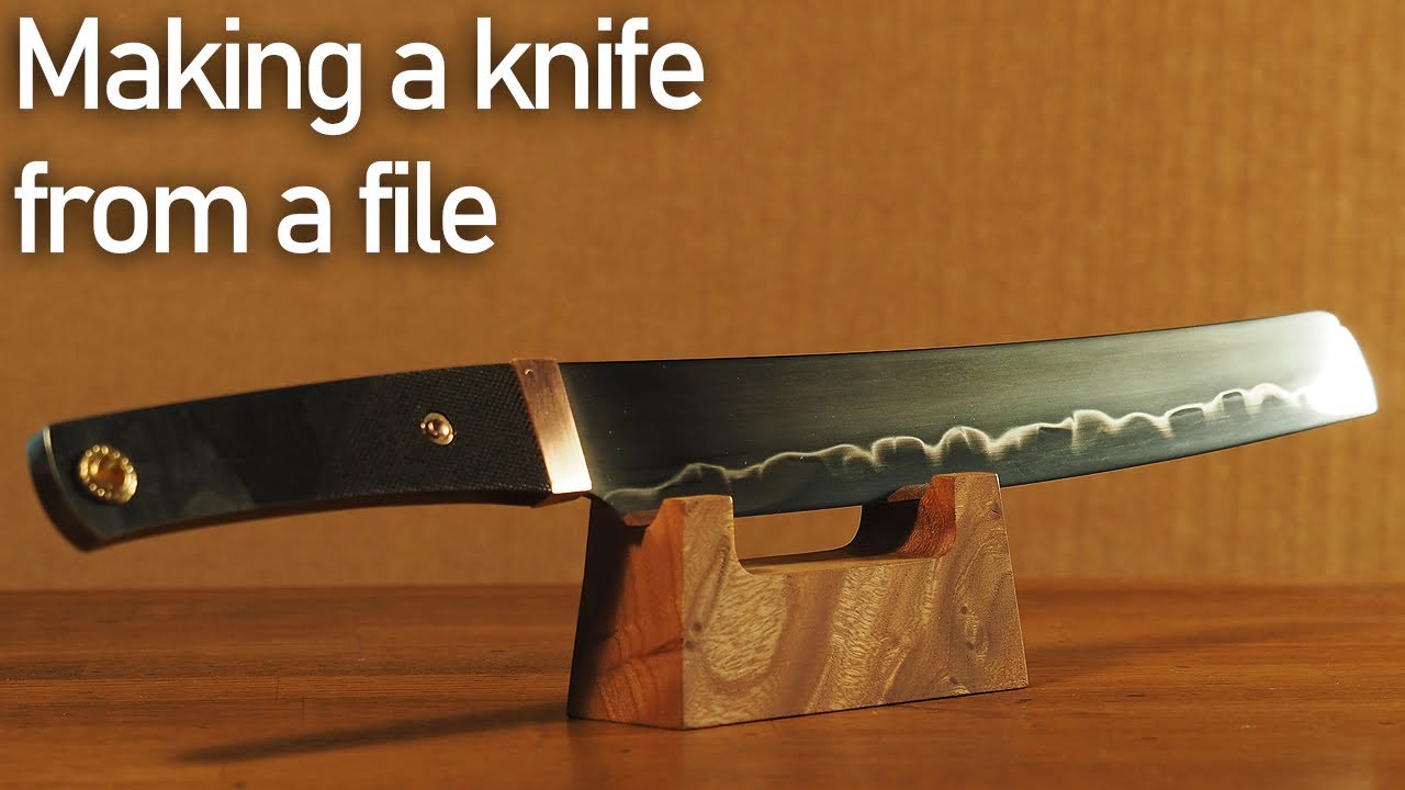 ヤスリで日本刀みたいなナイフ作ってみた。/ Making a knife from a file