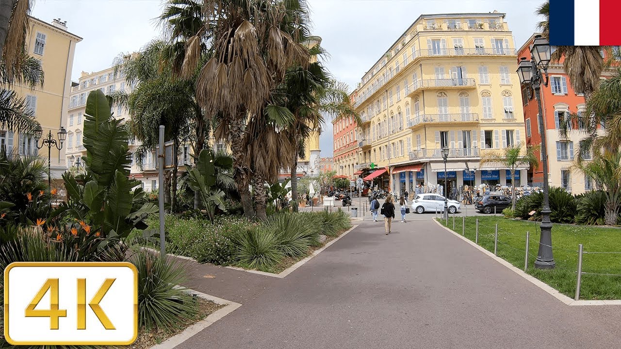 City Center walk in Nice, France (French Riviera/Côte d'Azur) | Spring 2021【4K】