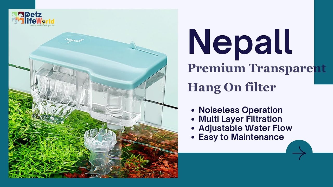 Petzlifeworld Aquarium Transparent Hang On Filter