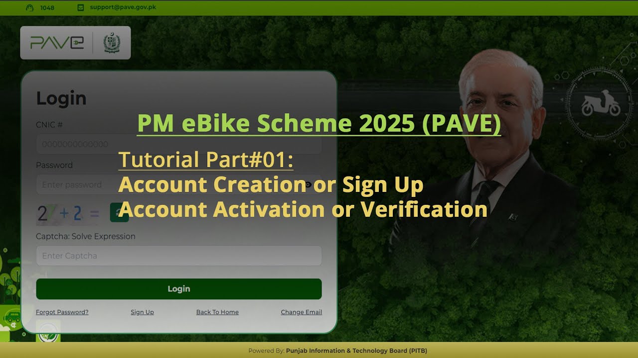 eBike Registartion | SignUp and Overview for Govt. Ebike Scheme (PAVE), Part#01