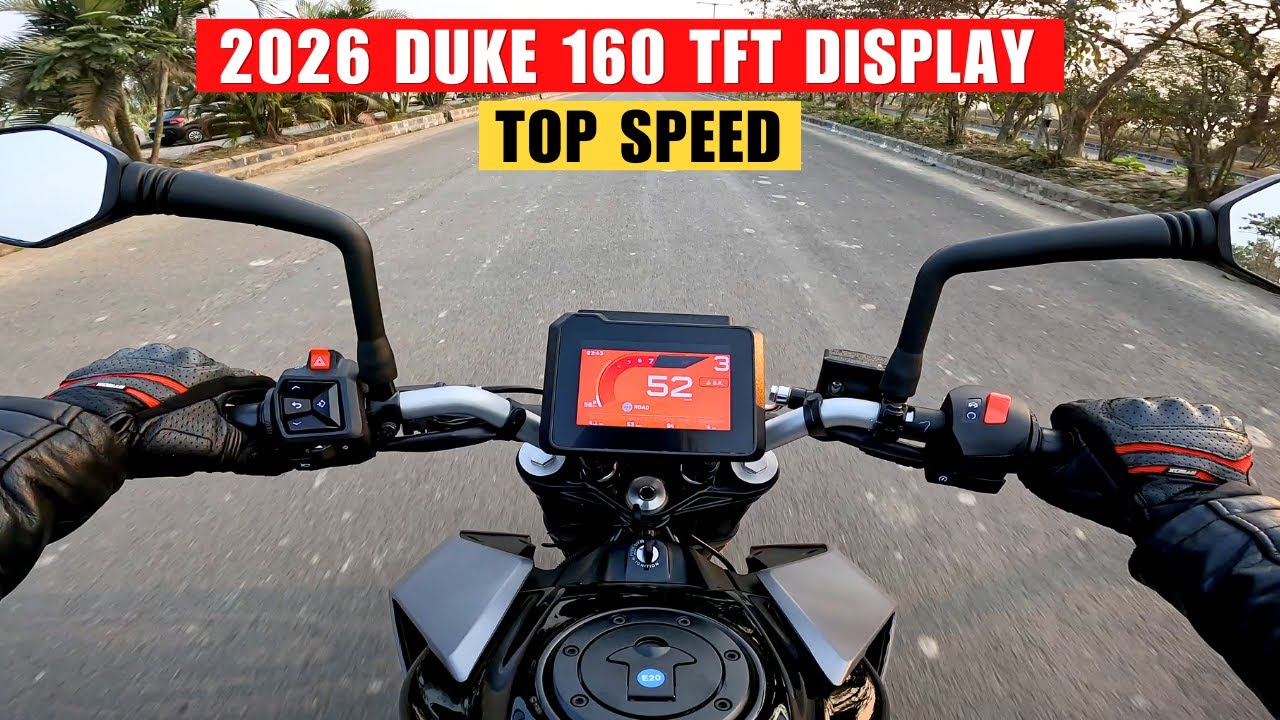 2026 KTM DUKE 160 TFT Display Top Speed Increased !!