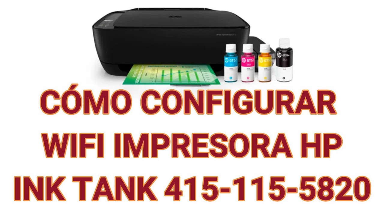 Cómo configurar impresora HP Ink Tank 415 115 5820 por wifi