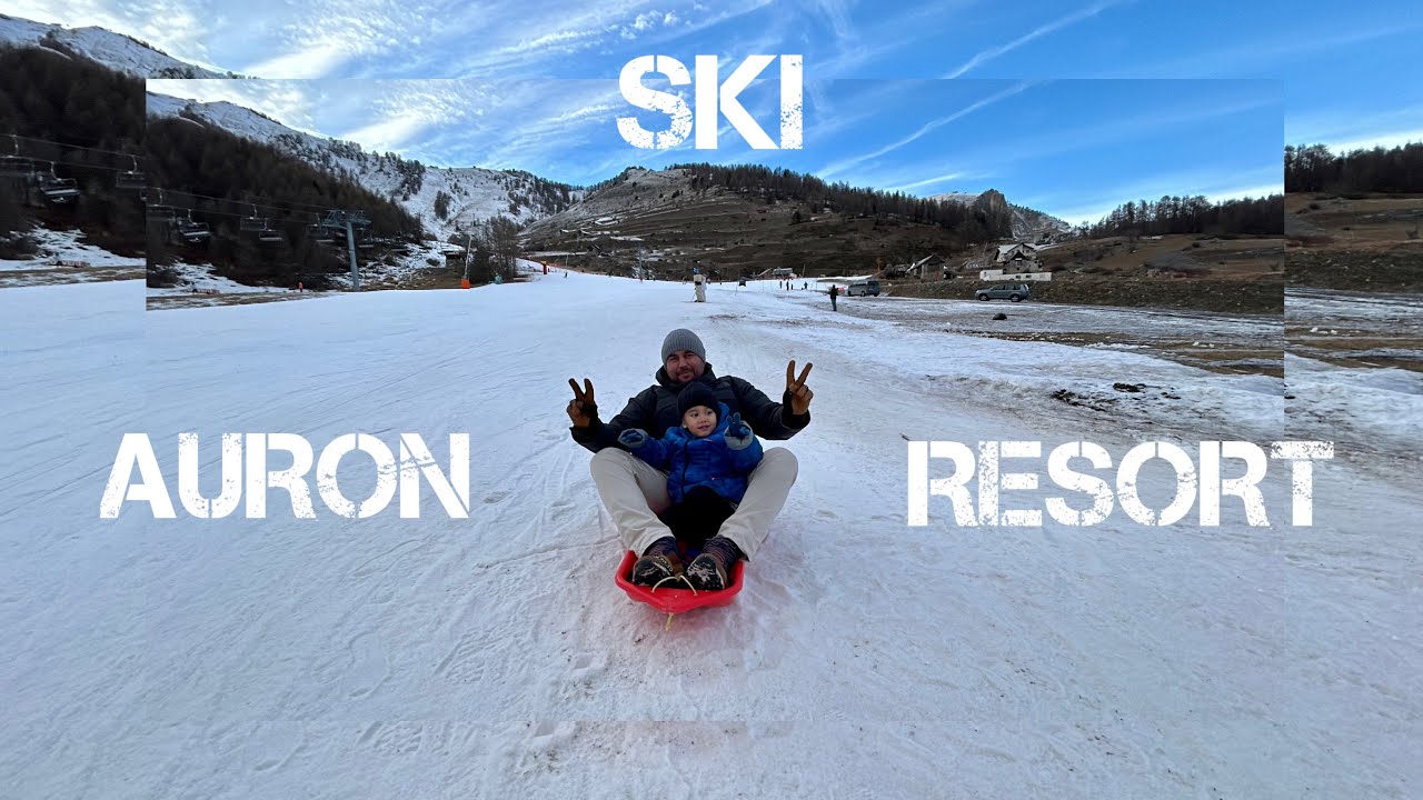 AURON Ski Resort in the French Alps 🇫🇷 Antoine’s first snow experience