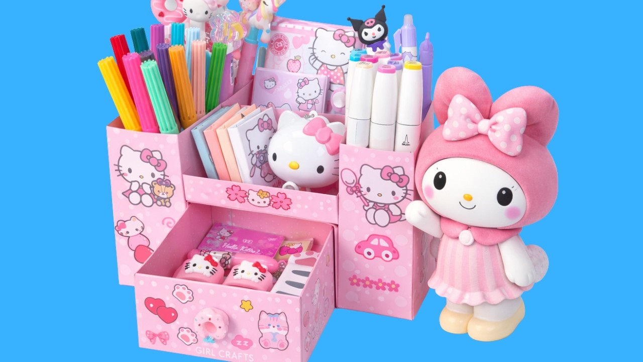 Как сделать милые мини-органайзеры из картона в стиле Sanrio 🎀 для школьных принадлежностей своим...