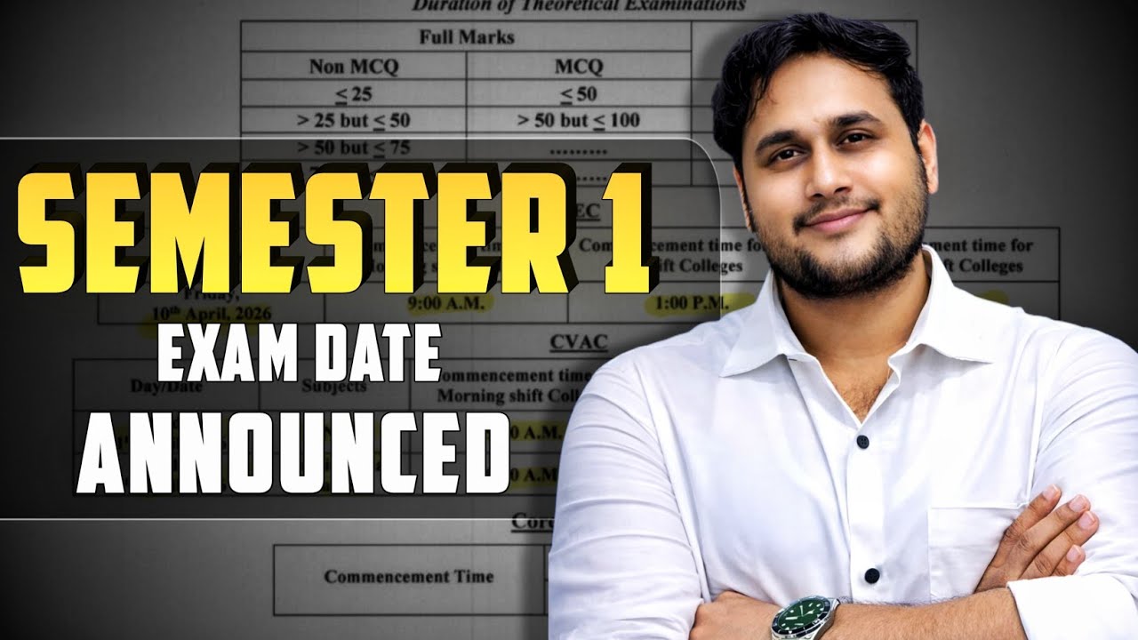 SEMESTER 1 CCF FINAL EXAM DATE NOTICE | BCOM CU