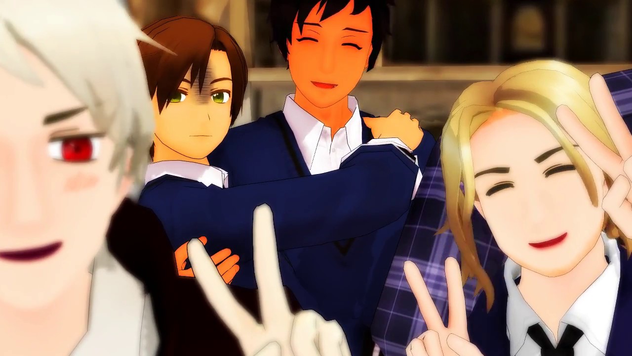 【APH MMD】Dance Dance Decadence【SpaMano:Heta School】MultiSub