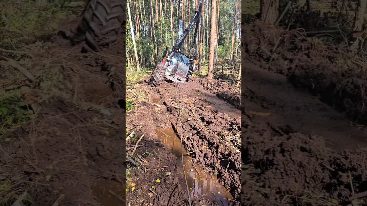 😱🔥 Valtra Tractor Caught in Mud &ndash; Will It Escape? #valtra #farm #tractor #shorts
