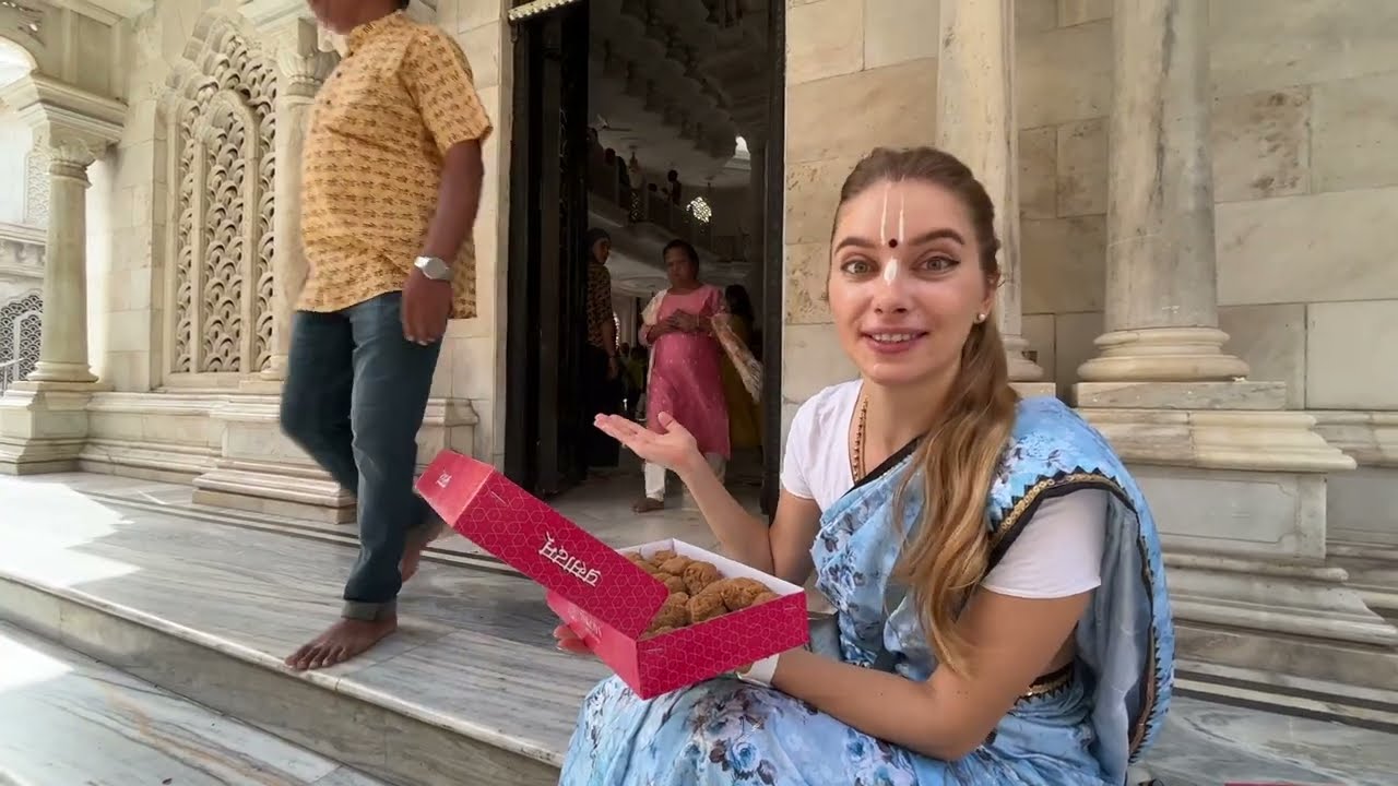 Sweet prasad in Krishna Balaram Mandir !!!