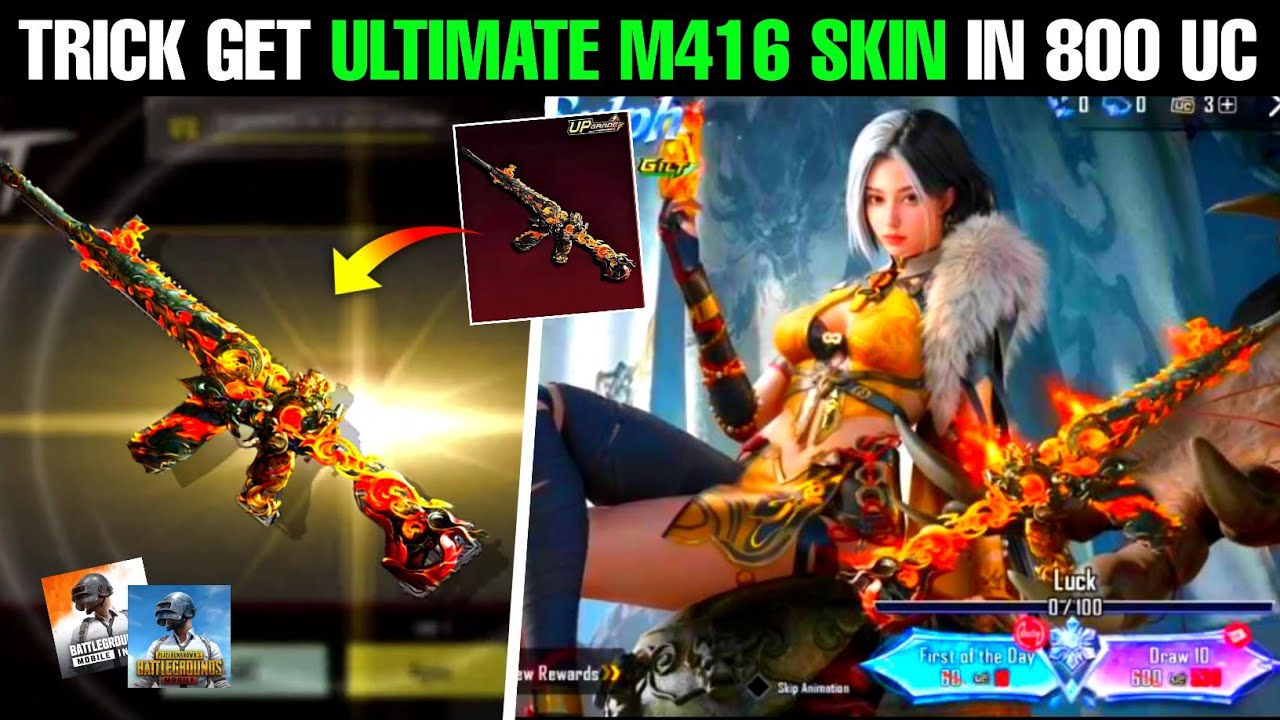 Trick Get Ultimate M416 Skin In 800 Uc 😲| How To M416 Skin In Bgmi 