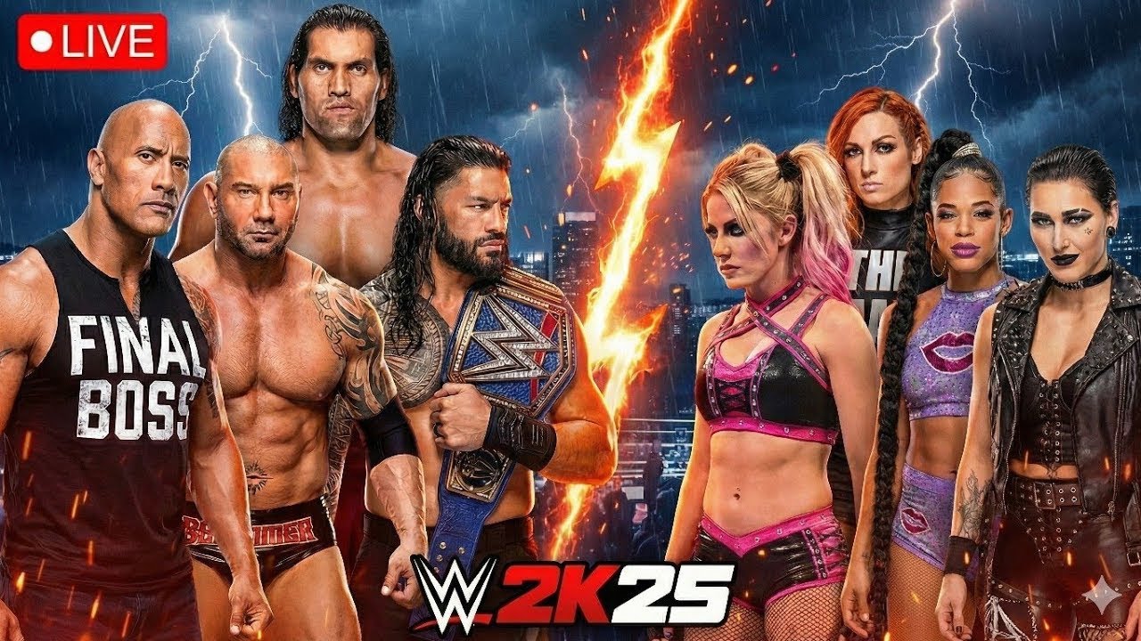 TERMINATER (ARNOLD)  VS  IYO SKY | LIVE FIGHT WWE2K25 GAMEPLAY