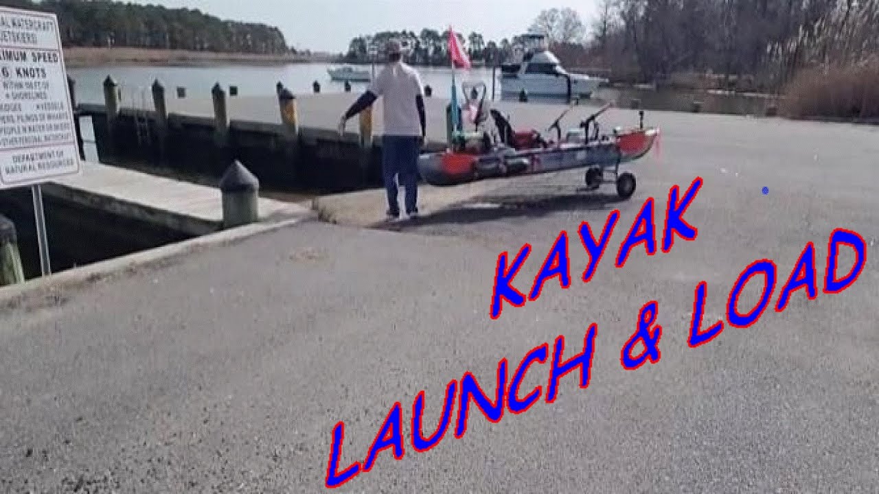 Kayak Launch & Load. Portable Cart In Action!