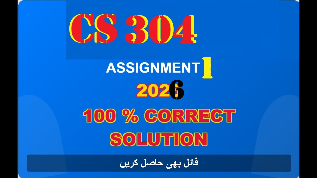 cs 304 assignment 1 solution spring 2026|cs 304 assignment 1 spring 2026
