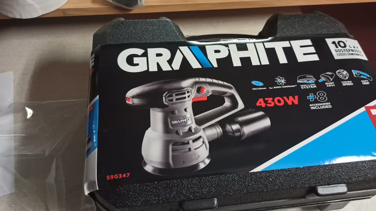 Эксцентриковая,орбитальная шлиф-машинка GRAPHITE 59G347 с ходом 2мм
