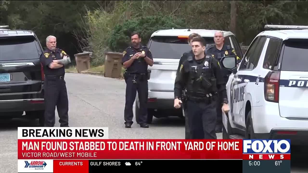 Man found deceased in front yard with multiple stab wounds