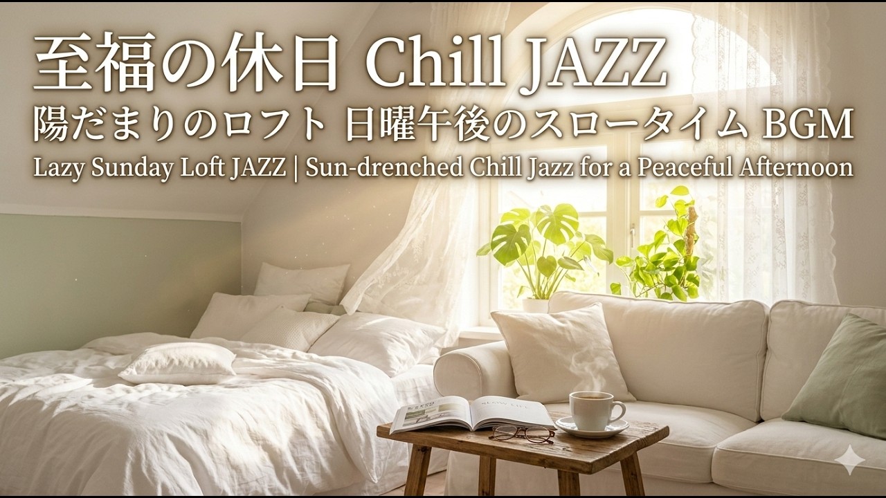 【至福の休日】心ほどける日曜午後のスロータイムBGM｜Lazy Sunday Loft: Sun-drenched Chill Jazz for a Peaceful & Slow Afternoon