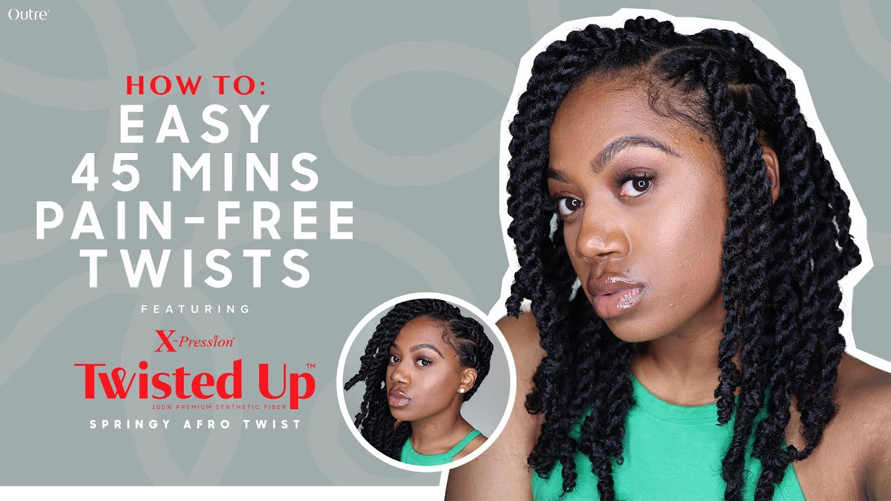 Hidden Knot Method / Tension-Free Chunky Twists featuring Twisted Up Springy Afro Twist 16