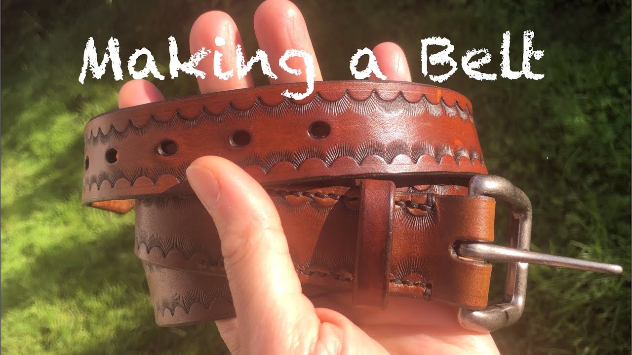 Making a Leather Belt - Start to Finish. #leathercrafting #selfsufficiency #leatherwork #handmade