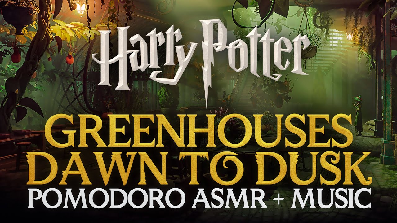 HARRY POTTER STUDY SESSION ⏱️🌱 Greenhouses Pomodoro, Hogwarts ASMR + Music Timer, Focus Productivity