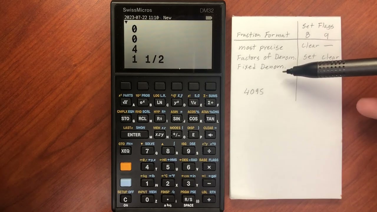 DM32 Fraction Display and Entry
