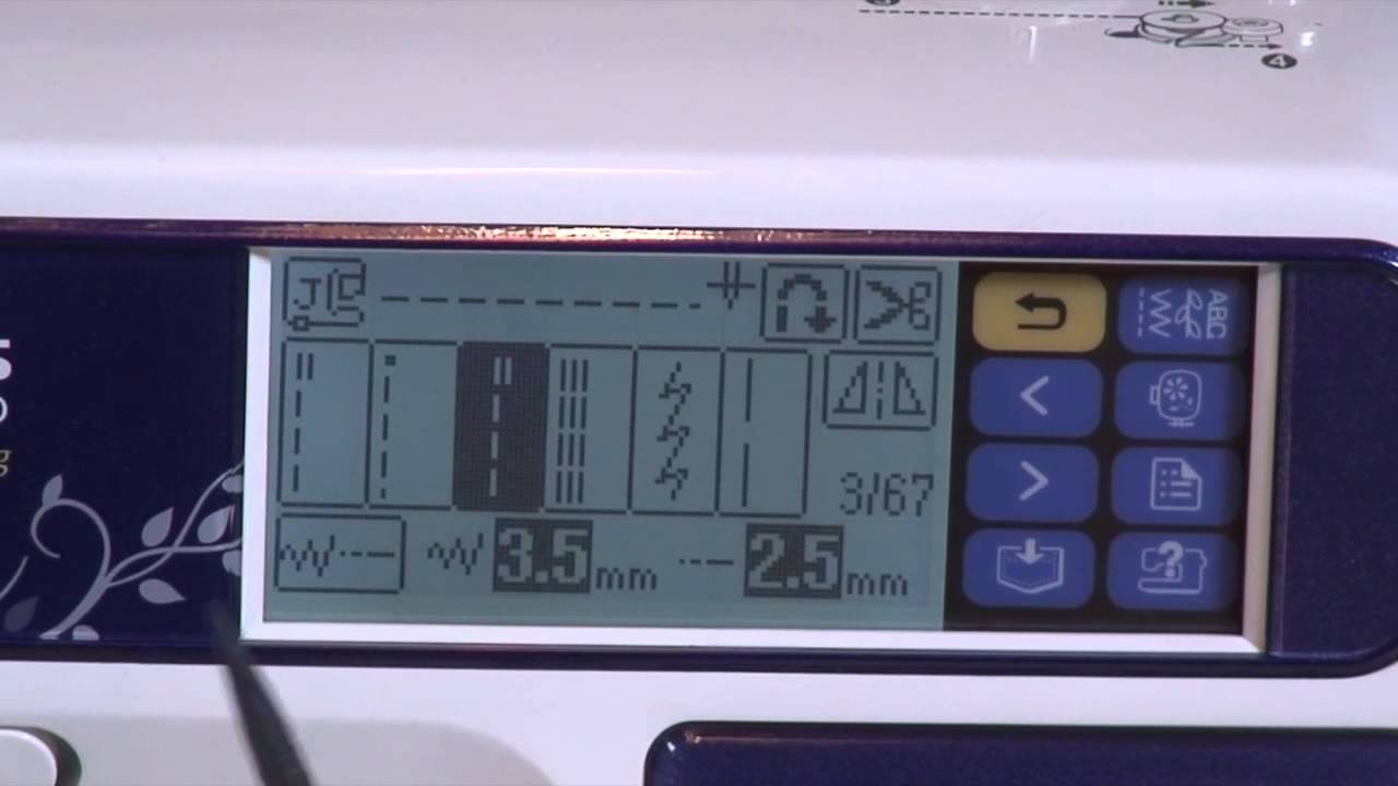 Brother NV950 Control Panel Overview, Part 1