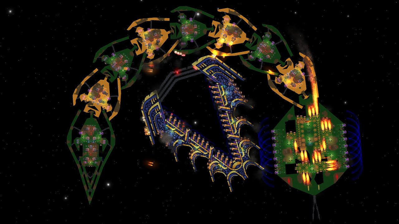 Exploring the Limits of Engineering in Cosmoteer: Surrounding Snake - Battle Test