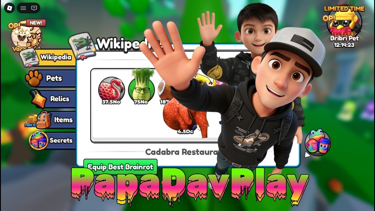 PapaDavPlay вскрывает 3-ю ТЫСЯЧУ CRATES в BRAINROT EVOLUTION