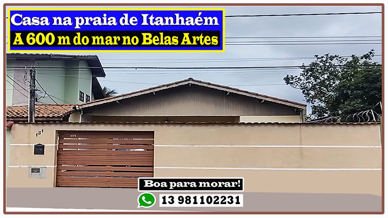 Casa na praia no bairro Belas Artes em Itanhaém a 600 m do mar