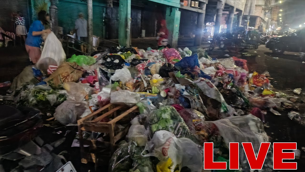 LIVE! DIVISORIA PUBLIC NIGHT MARKET TAMBAK BASURA YORMES TEAM TULOY LINIS AFTER WATER FLUSHING