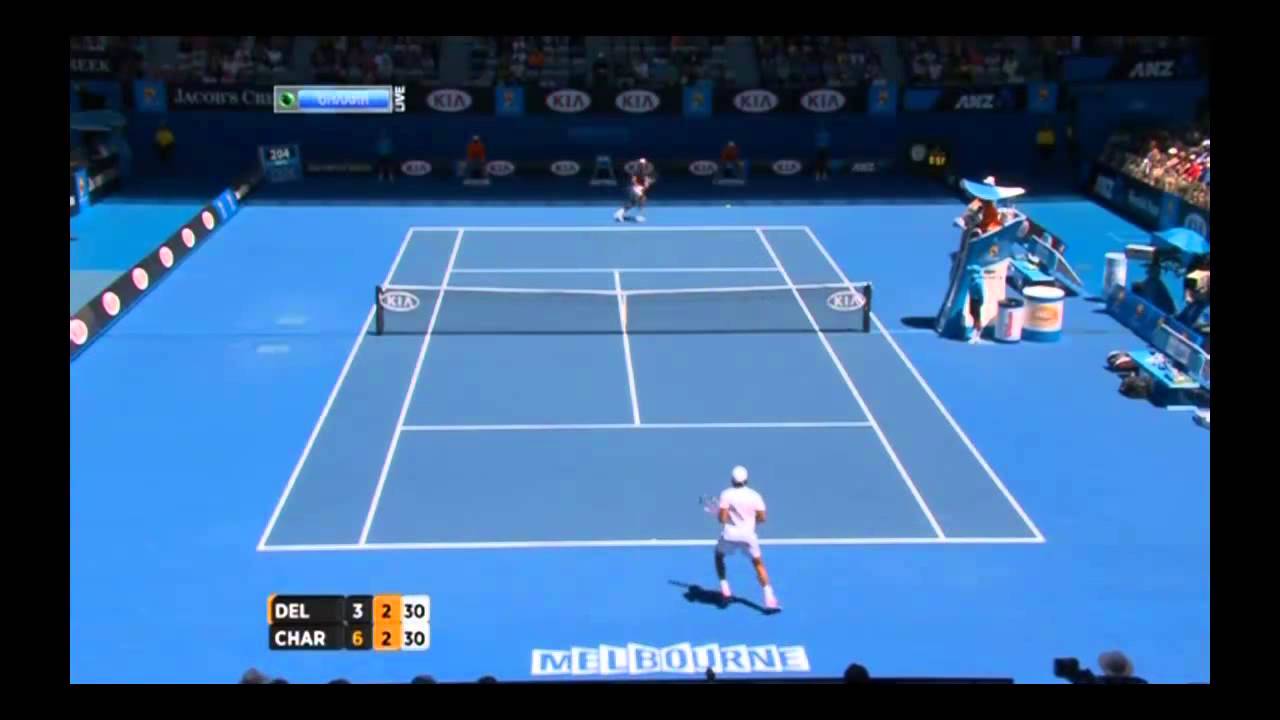Del Potro vs Chardy - Australian Open '13 Highlights - (Part 1/2)