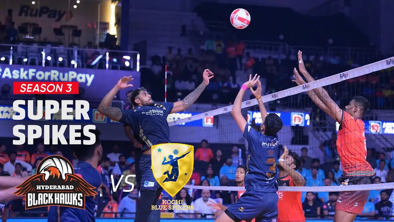 Super Spikes | Match 34 | Hyderabad Black Hawks vs Kochi Blue Spikers | PVL Season 3
