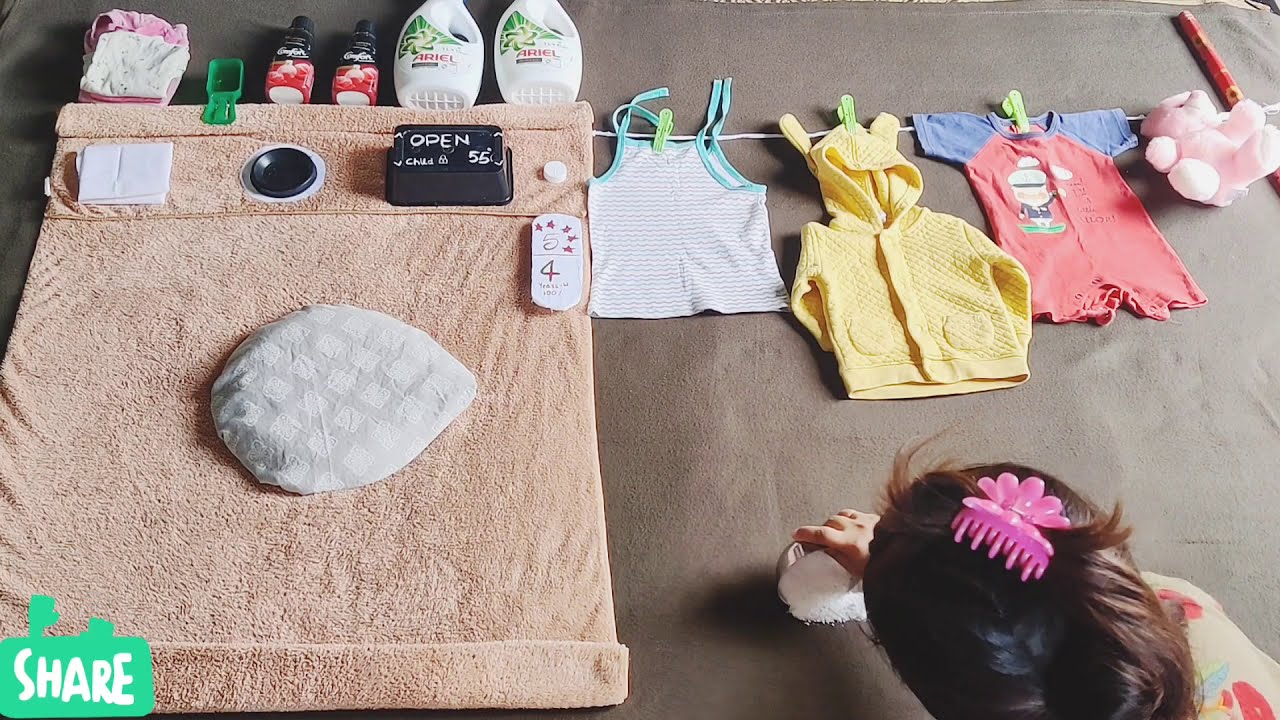 4 Month Baby Photoshoot Ideas at Home | Washing Machine Theme | Monthly Baby Photoshoot Ideas
