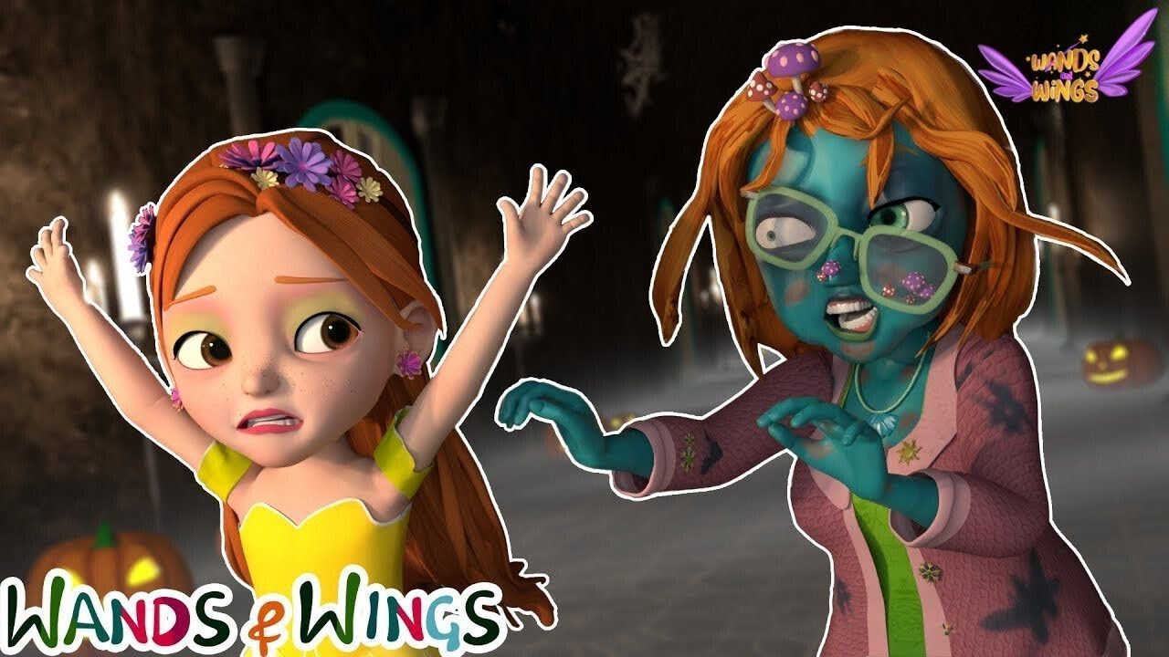 Guru Zombie | Roda di Bus Halloween + Lagu-lagu Halloween Putri | Putri Sajak  - Tongkat dan Sayap